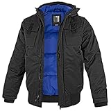 wärmendes, wattiertes Futter bw-online-shop Winterjacke Mountain schwarz/blau - XXL