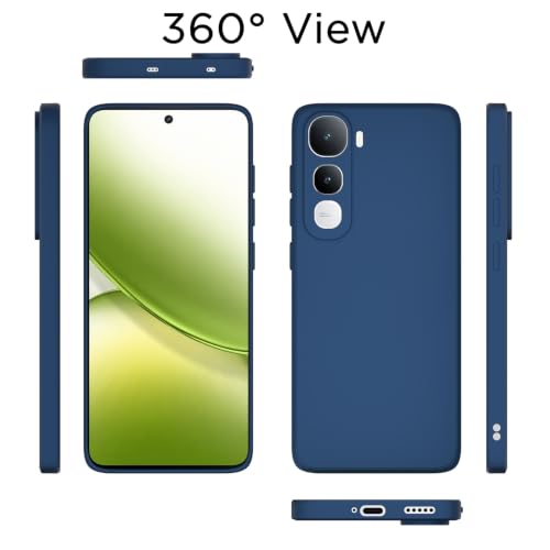 Image of Outlouders Back Cover for Vivo Y400 5G | Camera Protection | Durable Soft Matte Silicone Bumper Case (Blue)