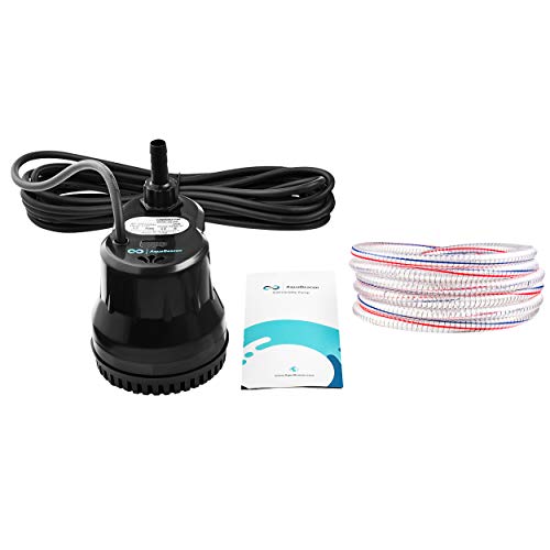 Aquabeacon Pool Cover Pump 600GPH - 16 Foot Heavy-Duty Kink Proof Hose, Weather Resistant and Rust Proof - Above Ground and In Ground Pool Cover Water Pump