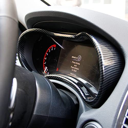crosselec Carbon Fiber Dashboard Meter Panel Frame Cover Trim Interior Decoration Accessories for Dodge Durango (2014-2020) by crosselec - Used condition - Image 4