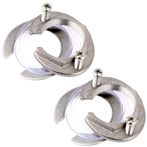 2 Pack Stainless Steel Kitchen Faucet Fixing Nut C Type Antiloosing Lock Nut Cap Faucet Accessories Fastening Washer Faucet Fixing Tool Anti-loosening Kitchen and Bathroom Faucets Spigot Repair Kit 31