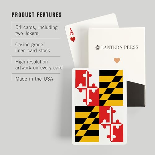 Baraja de cartas Maryland, 52 naipes tamaño póker miniatura 3