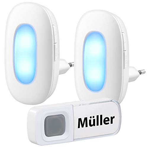 CASAcontrol Lichtklingel: Steckdosen-Funk-Klingel mit optischem Signal &...