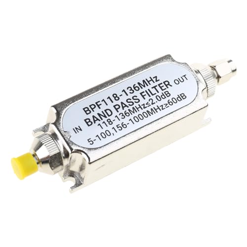 Filtro Paso de Banda SMA BPF118 136MHz Metal miniatura 6