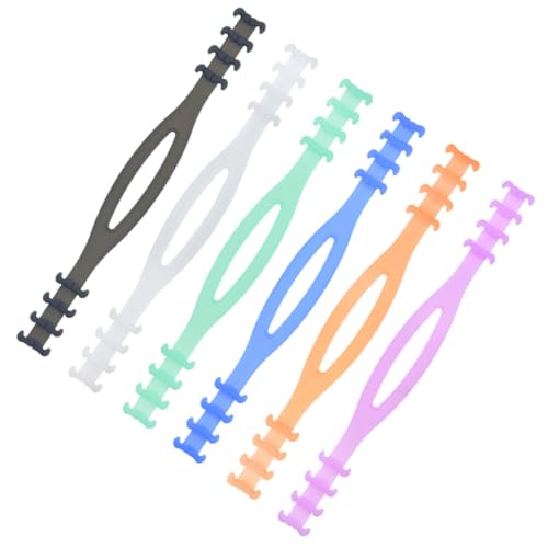 CONGARTENO 6pcs Adjustable Silicone Mask Extension Straps Gear Buckles for Men Women Ear Rope Buckle Relieves Ear Compatible with All Mask Styles Mixed Colors