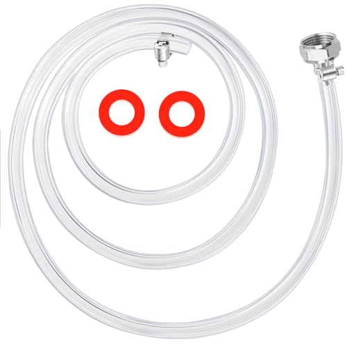 5FT Kegerator Beer Lines with Barb Fitting Connector 3/16 ID 7/16 OD Keg Lines Replacement Kit for Brewing Beer Keg Tap Tower D Keg Coupler