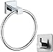 Lonffery Stainless Steel Towel Ring, Wall Mounted Hand Towel Holder for Bathroom, Washroom, Kitchen, Polished Chrome