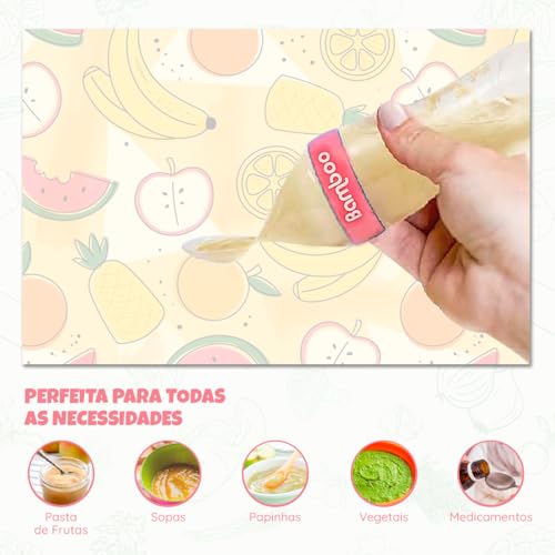 Colher Dosadora Mamadeira Papinha Leite Infantil Bebê (ROSA)