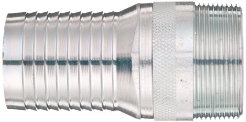 Dixon STC25A Plated Steel Hose Fitting, King Combination Nipple, 2" BSPT x 2" Hose ID Barbed