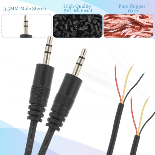 Conector Jack 3.5mm macho 4 piezas reemplazo reparación audio miniatura 4