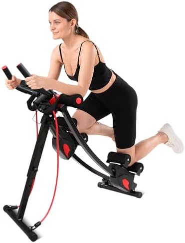 Ab Machine, AB Workout Equipment, Adjustable Height Waist Trainer...