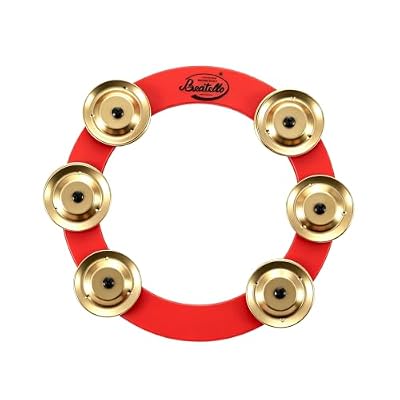 Beatello Gold Cowbell & Tambourine – Double Row Super Loud Quenched Jingles, Pro-Grade Hi-Hat/Cymbal Bell with Explosive Cut, Fits All Drum Kits, Essential for Latin/Funk/Rock, 7 Colors