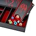 KSNDie 4 in 1 D&D Storage Dice Box Portable Rolling Tray and Dice Tower, Leather DND Holder Case for Role Playing Games Table Games - Red