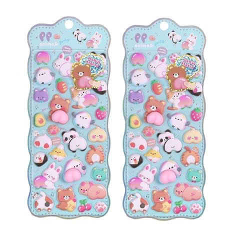 Amazon | おしりぷにぷにシール かわいい 3D 1/2/3/4/6枚セット 動物