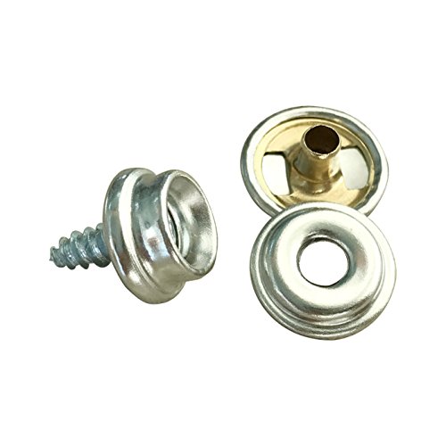Fastener Screw Snaps, Marine Grade 60 Pieces Boat Canvas Snaps Stainless Steel Fastener Screw Snaps -3/8