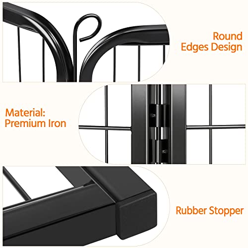 Image of Yaheetech 24in x 5.3ft Rustproof Foldable Metal Decorative Garden Fence | Durable Metal Frame, Tool-Free Quick Setup,Custom Multi-Shape,Fold Flat Storage, Multi-Scene For Garden Patio RV Camping