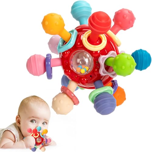 Image of Baby Montessori Sensory Toys for 0-6 6-12 Months, Baby Teether Teething Toys for Babies 0 3 6 9 12 18 Months, Newborn Infant Learning Developmental Toys Gifts for 1 2 Year Old Boys Girls