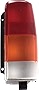 Evan-Fischer Tail Light Compatible with 1997-2001 Jeep Cherokee Amber Clear & Red Lens Halogen Passenger Side
