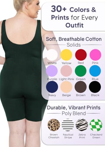 Image of STRETCH IS COMFORT Womens Plus Size Tank Unitard Athletic Rompers For Women