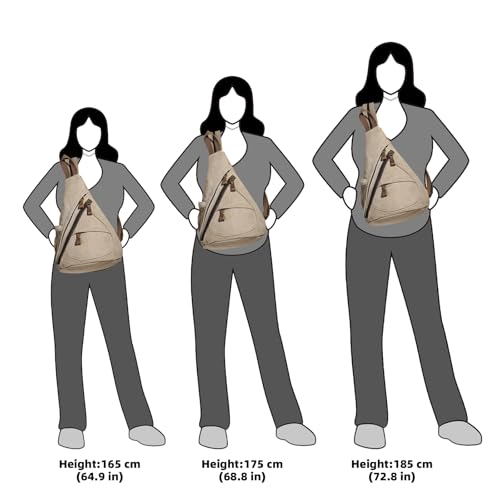 Image of KL928 Canvas Sling Bag - Small Crossbody Backpack Shoulder Casual Daypack Rucksack for Men Women