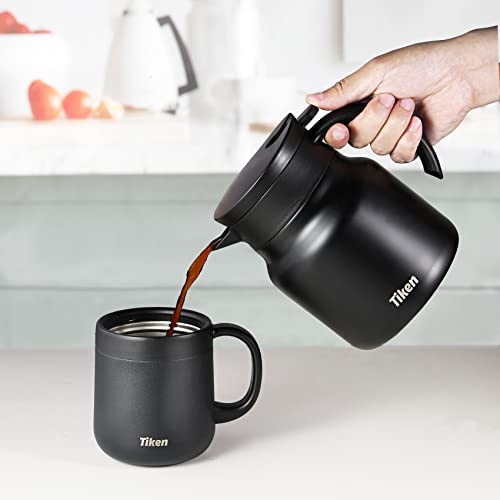 Tiken Coffee Server, 800Ml (27 Oz) Thermal Coffee Carafe, Stainless Steel Insulated Vacuum Coffee Carafes For Keeping Hot thumb #6