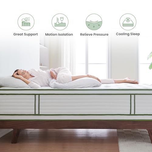 Dourxi Queen Mattress, 14 Inch Hybrid Mattress in a Box, Queen Size Mattress with Gel Memory Foam and Individual Pocket Springs, Cooling Sleep & Pressure Relief, Plush Feel, 80\"*60\"*14\" - Thumbnail 6