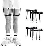 NEPAK 2 Paar Hemdhalter Herren Oberschenkel Hemd Bleibe Aufenthalte Bein Elastisch Gürtel mit Rutschfest Sperrung Schellen