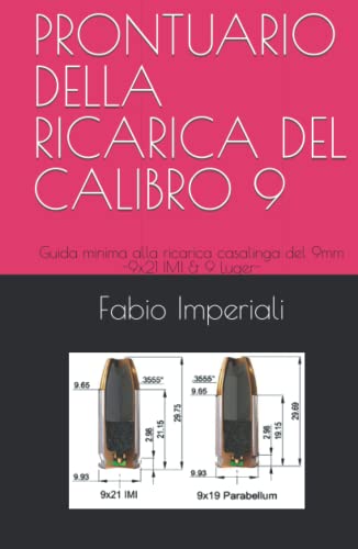PRONTUARIO DELLA RICARICA DEL CALIBRO 9: Guida minima alla ricarica casalinga del 9mm -9x21 IMI & 9 Luger-