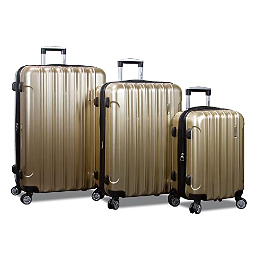 dejuno legion hardside spinner tsa combination lock luggage set