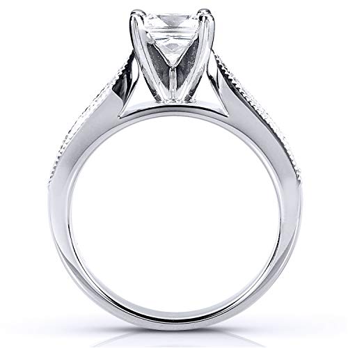 Kobelli Princess Moissanite Vintage Style Bridal Set 2 1/8 CTW 14k White Gold3