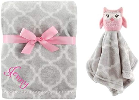 Dream EmbroideryPersonalized Blanket/Security Blanket Custom Blanket Monogram Baby Blanket Baby Shower (Girl Owl)