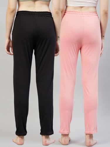 Image of BLINKIN Women Cotton Stribed Casual Style Pyjamas|Lowers With 2 Side Pockets : Ideal For Night Wear & Comfort Wear - The Ultimate Relaxed Fit Track Pants (Combo-608)