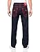 True Religion Men’s Ricky Straight Leg Jeans with Back Flap Pockets – Mens Jeans, Rigel Dark Wash, 32