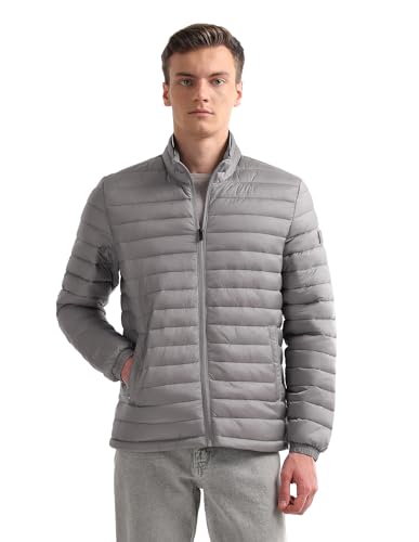 Image of Arrow sport men's solid regular fit packable jacket