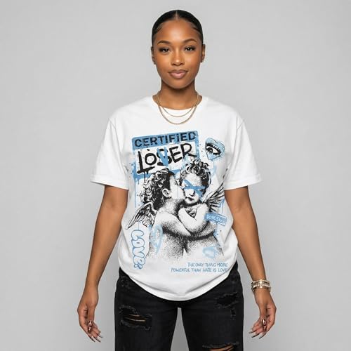 Image of DopeSkill Graphic Tee Streetwear Hip Hop Hypebeast Street Style Crew Neck Unisex T-Shirt Sneaker Colour Matching Shirts Angel