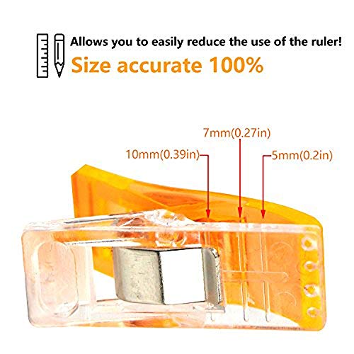 100 Pack Multipurpose Sewing Clips For Quilting And Crafts With Tin Box, Assorted Colors #TOP3