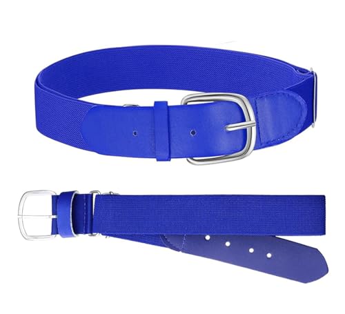SAISI Adult and Youth Baseball/Softball Belt Adjustable Belt Elastic Waist Belt for Men Youth Boys Girls (Blue)