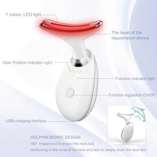 facial massager7 color led light therapy for face and neckportable beauty skin care tools