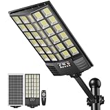 LEKIA Farolas Solares Exterior 1200W, 528 LED Farola Potente con Control Remoto, Luz Solar Exterior Sensor de Movimiento, IP66 Impermeable Foco Solar Luz de Seguridad para Jardín, Patio, 1 Paquetes