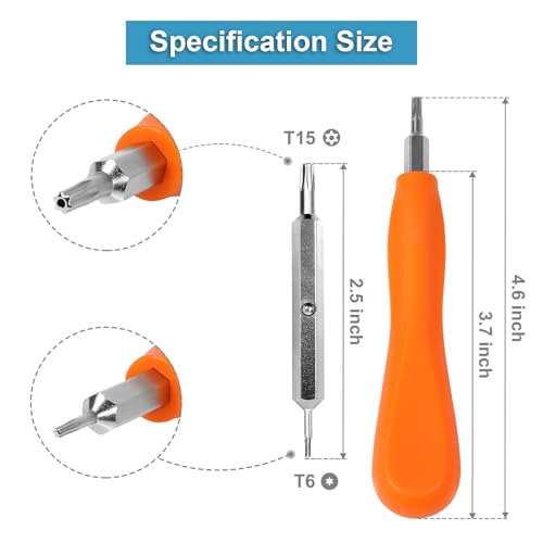 Image of Doorbell Screwdriver Replacement for WiFi Password Reset and Battery Change, Torx T6 T15 Bit Screwdriver for Doorbell (Pack of 3)