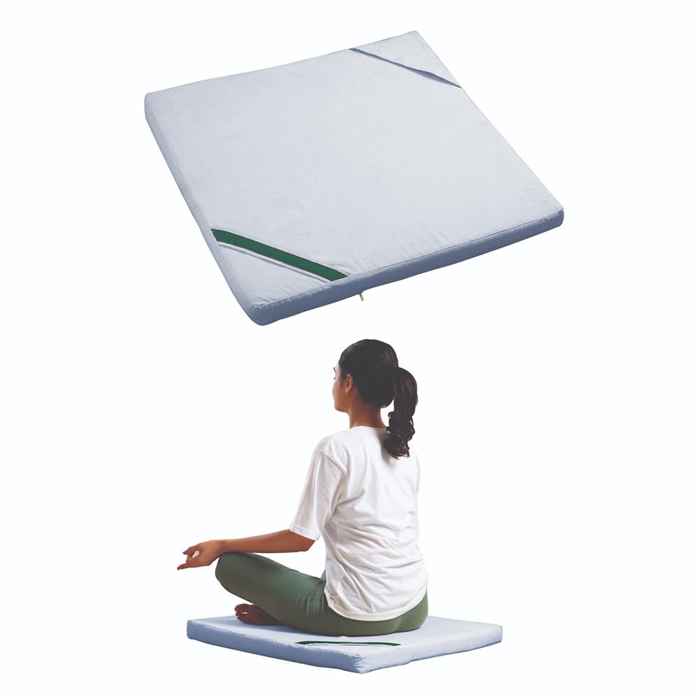 The White Willow HarmonyFlow Yoga Zen Square Seat Cushion for Meditation & Yoga – King Size, Extra-Wide Supportive Foam with Soft Washable Cover – Blue-image-46