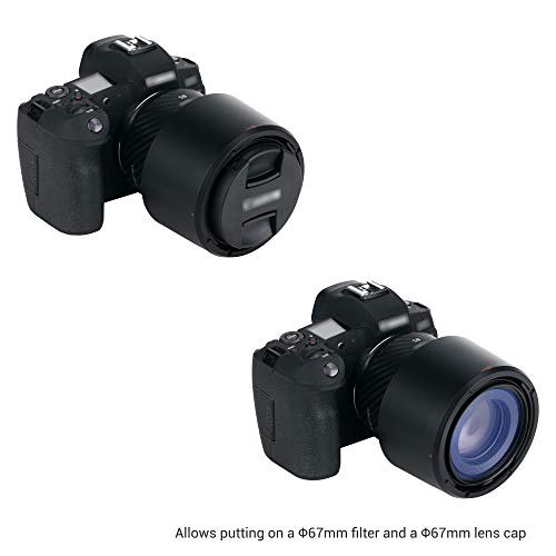 JJC ET-77 Gegenlichtblende kompatibel mit Canon RF 85 mm F2 Makro is STM Objektiv + EOS R R5 R6 RP Ra C70 Kamera – Bild 4