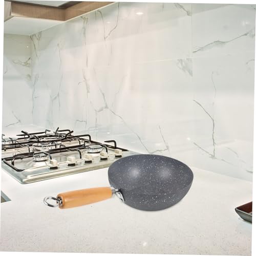 Wok pequeño estilo japonés hierro para cocinar antiadherente miniatura 4