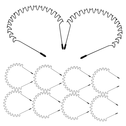 Beatifufu 10個隠れた波型ヘアバンド 滑り止め付き 男女兼用 洗顔 スキンケア