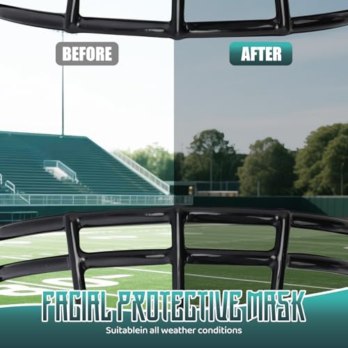 Image of 2 Pack Football Helmet Visors, Clear and Green