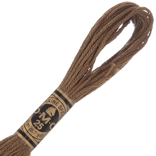 Image of Hobby Lobby DMC Cotton Embroidery Floss - 610 Dark Drab Brown, Set of 12