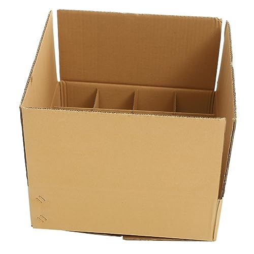 NAMOARLY Caja De Embalaje De Cartón Corrugado Con Separadores Para Botellas De Vino Para Envíos y Almacenamiento Seguro Cajas De Cartón Para Bricolaje