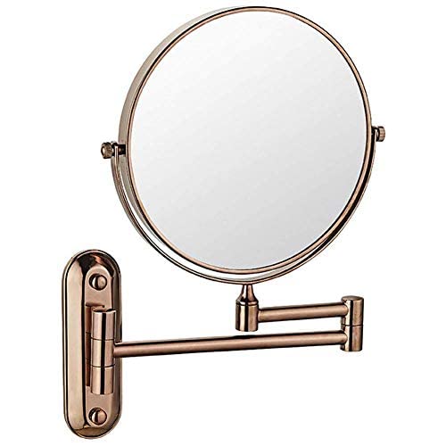 Miroir pivotant de vanité grossissant double face avec bras extensible chromé