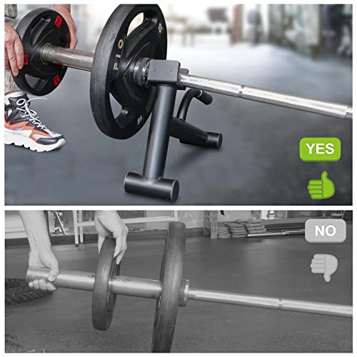 Image of Deadlift Jack Barbell Stand,Barbell Stand for Weight Training Home Gym Easily Unload and Load 600lbs Barbell Plates for Deadlift Exercise