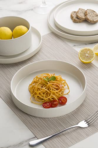 Set of 4 7.5 Pasta and Salad Bowls - Ideal Housewarming Gift for Friends